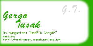 gergo tusak business card